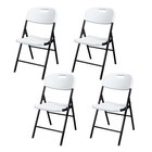8 Packs  Commercial Plastic Folding Stackable Chairs Seats -event Wedding Party