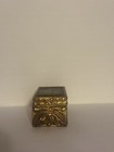 Vintage Italian Florentine Jewelry Trinket Box Gold Domed Chest