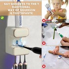 Automatic Electric Toothpaste Dispenser  Wall Mounted With 3 Toothbrush Slots   