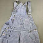 Vintage Nine Planet Johnny Appleseed Corduroy Overalls Women s Size M Blue Read