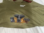 Authentic South African Hand Made Olive Color Cotton Shirt With Animals