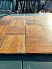 Vintage Oak Wood 5-finger Parquet Flooring Tiles Lot Of Four 12x12in Tiles 