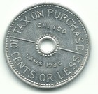 High Grade Bu 1935 Washington State Tax Tokens-10 Cents Or Less-jul510