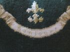 Aubusson Style French Country Needlepoint Pillow Cover Lamb Gold   Drk Grn
