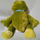 Dan Dee Frog Green Plush Stuffed Toy 13  Collector s Choice Blue Bow Weighted