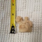 Vintage Monkey Chimpanzee   Baby Figurine White Carved Resin