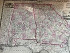 Antique 1862 Map By Johnson   Ward - Georgia   Alabama  17x27    39   