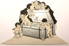 4 Vintage Unused  Cherub Baby Shower  Gift Chest  Bridge Tally - Placards  Buzza