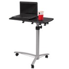 Rolling Height Angle Adjustable Laptop Stand Computer Desk Portable Pc Bed Table