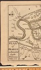 1757 Plan Prague As Invested By The Prussians Copper Plate June 5 1 8  X 7 3 4 