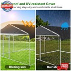 10 x10  Outdoor Pet Dog Run House Kennel Shade Cage Enclosure With Cover   Roof