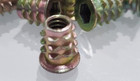 1 4-20 Flanged Die Cast Zinc Hex-drive Threaded Wood Insert Lot Of 100p