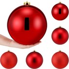  6 Pcs Extra Large Christmas Ball Ornaments 8    200mm  Oversized Huge Big Red