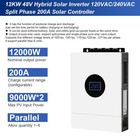 12kw 48v Solar Hybrid Off Grid Inverter 120v 240v Split Phase Dual Mppt Parallel