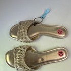 Cynthia Rowley Gold Braided Slip-on Slide Sandals Memory Foam For Women Size 10