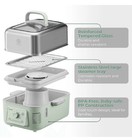 Buydeem G52 Electric Food Steamer 5 3qt Stainless Steel Keep Warm 7 Preset Green