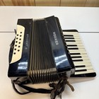 Vintage Accordion Hohner Student Ii W  Case And Books Black - Read Description