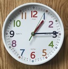 Telling Time Teaching Clock - Learning Wall Clock For Kids - New In Box