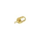  25 Ct  Child White Sapphire Bezel Stud Earrings 14k Yellow Gold W screw Backs