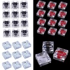 12pcs Clear Crystal Ring Gift Boxes Earrings Jewelry Storage Box Black Red White