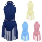 Kid Sequins Ballet Dance Dress Gymnastics Camisole Leotards Lyrical Dance-wear