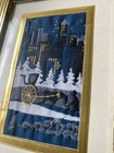 Framed Brett Jacquard Tapestry Cards   Gold Foil Original Envelopes New In Box