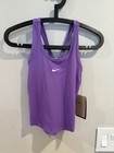 Nike One Fitted Girls Dri-fit Purple Training Tank Size Medium 10 12 Fz5598-521
