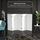 Red Lantern 4 Ft  Short Do It Yourself Canvas Folding Screen - 5 Panel