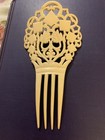 Group Of 4 Art Deco Celluloid Pierce Cut Hair Comb Ornaments  