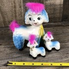 Vintage Mcm Anthropomorphic Poodle Dog Pink Family Ceramic Figurines Japan