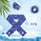 6 Pieces Cooling Neck Wraps Cooling Bandana Neck Cooler Ice Cooler Scarf For Wom