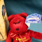 New tagged Limited Treasures Sherlock Red Beanie Bear Retired 1998 W box 
