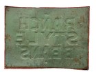 Original Vintage Ranch Style Beans Tin Advertising Sign Texas Patina   Rust