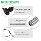 2pcs Ball Locking Pins 8mm Dia 15mm Usage Length Push-button Quick Release Pin