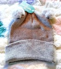 Toddler Fur Pompom Knit Beanie     Gray Winter Hat Baby Girl Boy Warm Cap