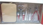 Manicure Set Men Sir Handsome Men Beige Case Grooming Tools 8 Pieces