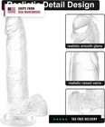 Realistic Clear Dildo  7 3 Inch  Body-safe Material  Strong Suction Cup  Ultra S