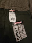 Dickies Mens Relaxed Fit Work Cargo Pants 38 32 Olive Green Cargo Pockets