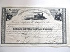 Early 1887 B o Stock Certificate  100 A Share Elegant Steel Engraved Vignettes