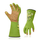 Vgo 1pair Synthetic Leather Gardening Gloves  Washable Work Gloves  sl7445 