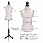 Female Model Dress Form Mannequin Torso Manikin W height Adjustable Tripod Stand