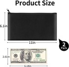 2 Pack Leather Cash Money Bags Zipper Bank Deposit Bag Cash Register Bag