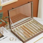 Glass Lid Necklace Organizer Box - Transparent Necklace Holder - Style C