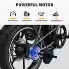 16  Folding Electric Bike With 2 Seats  25mph  35-mile Range  Ebike For Commuter