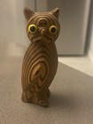 Cryptomeria Wood Carved Owl Vintage
