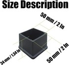 12pcs 2 x2   50mmx50mm  Square Chair Leg Tips Caps  Table Leg Covers  Floor P