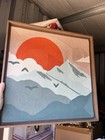 Bp Home Textile Embroidery Wall Art  18 x 18    Sun Mountains Boho