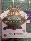 Brybelly Texas Hold em Poker  Table Top Casino Game Night Green Felt 72x36 Nip