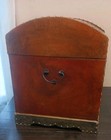 Vintage Wood Chest With Painted Flowers  Trunk 20 