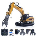Huina Upgrade 580 1 14 Metal Excavator Digger Ball Grabber Shear Claw Rtr Lights